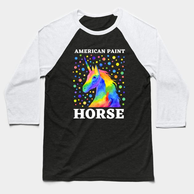 American Paint Horse Baseball T-Shirt by Ranawat Shop